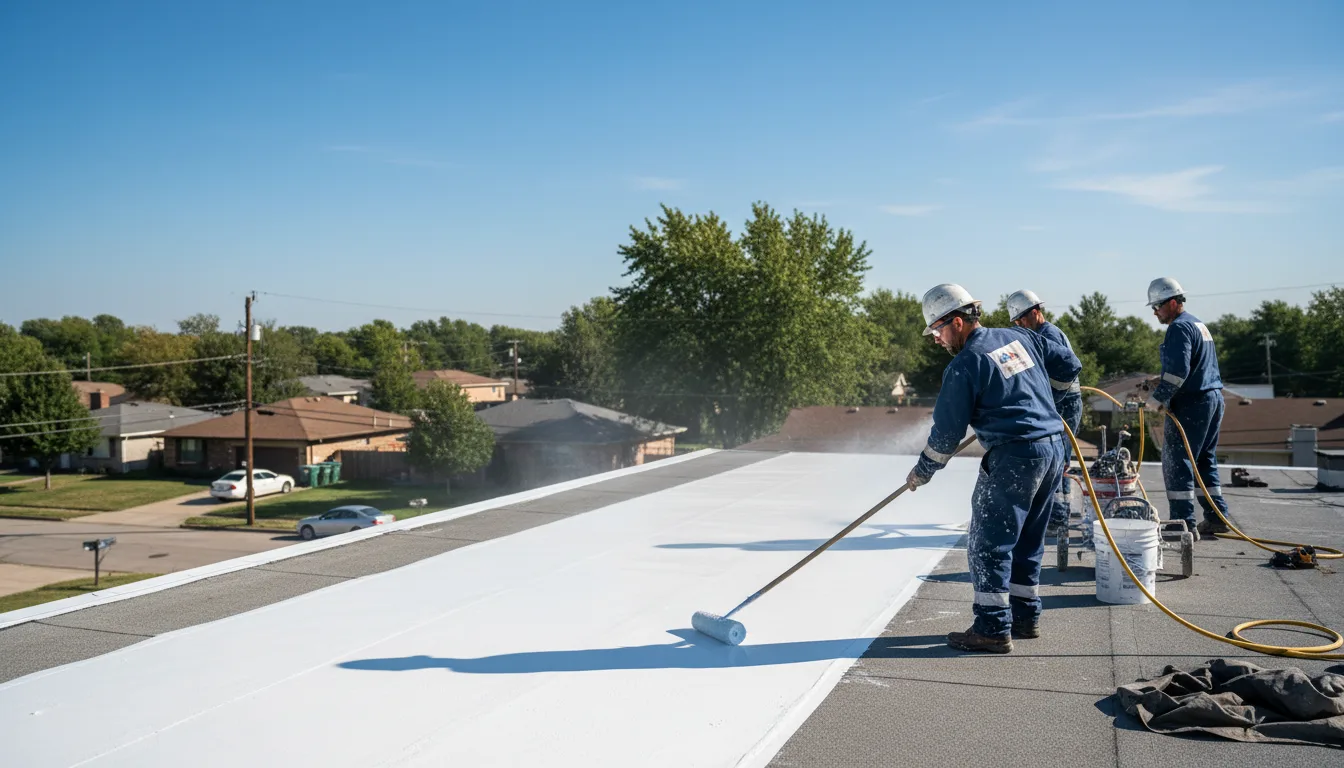 Commercial roof coating in Blum, TX near me